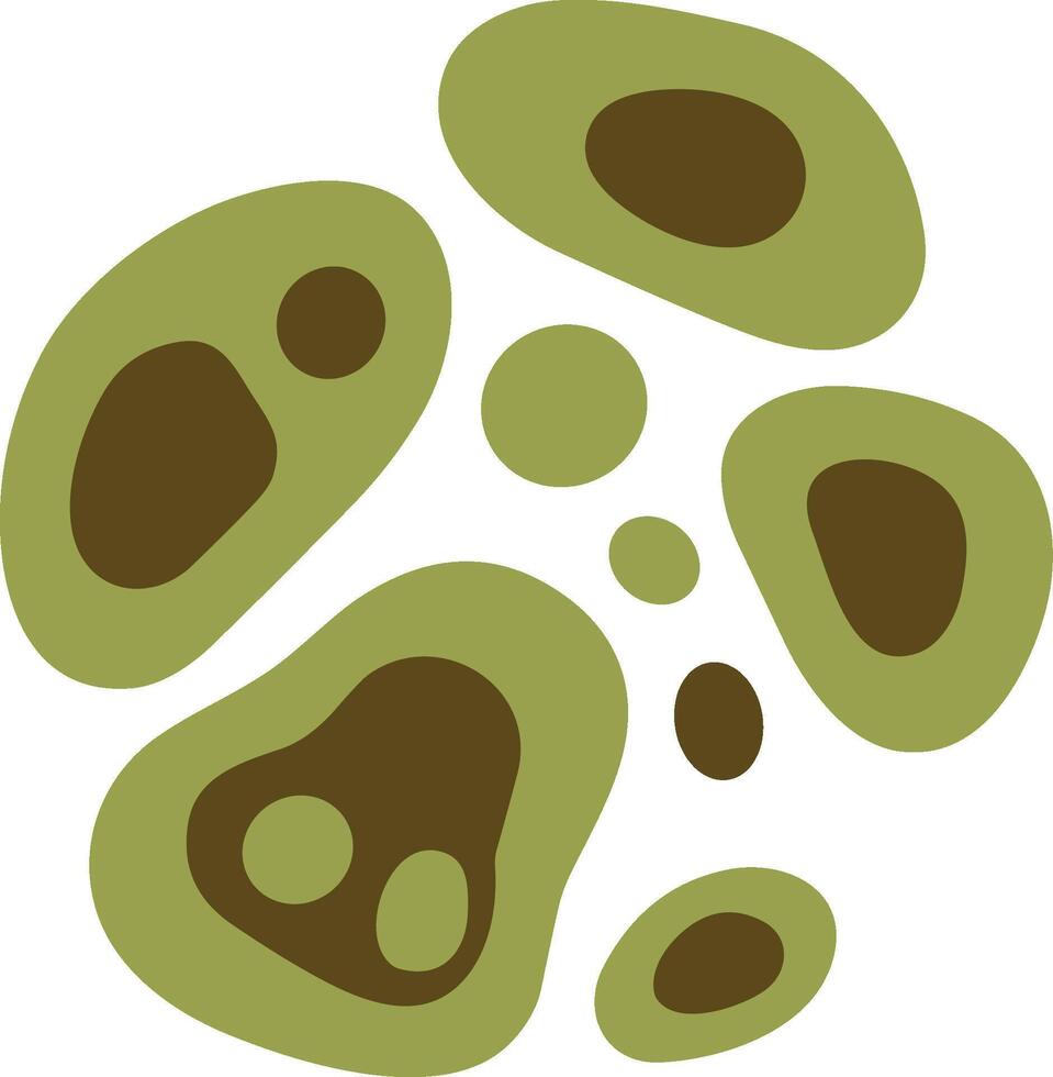 Minimalist Flat Design Abstract Blobs Organic Shapes with Natural Colors Illustration vector