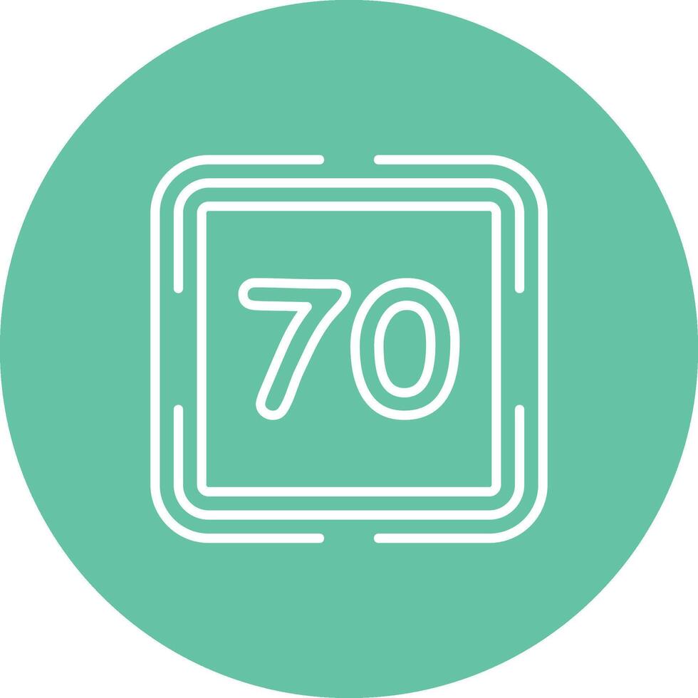 Counting Seventy Professional Minimal User Interface Shape vector