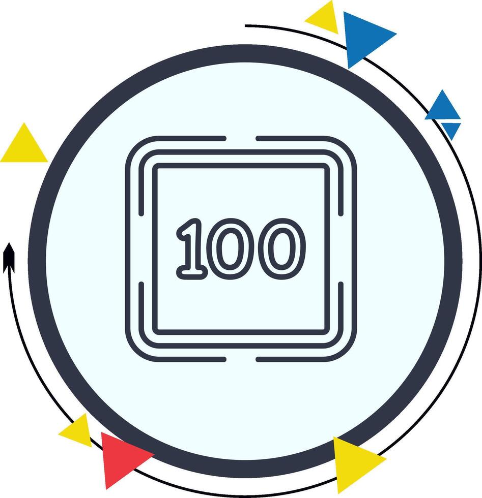 Counting One Hundred Balanced Strong Web Graphic Layout vector