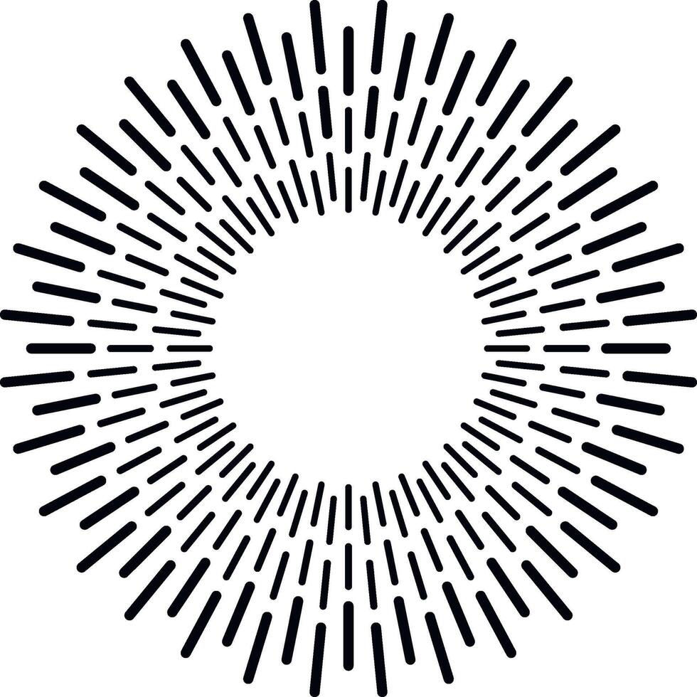 Abstract sunburst graphic creating radiating lines pattern vector