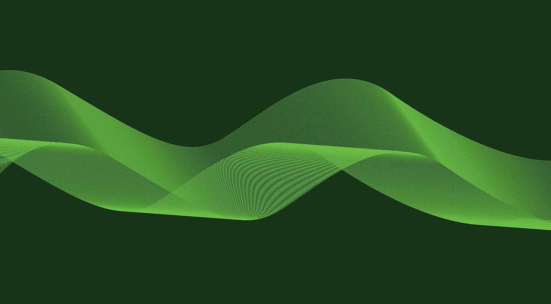 Blend Wavy Lines Curved Background Green Abstract Design vector