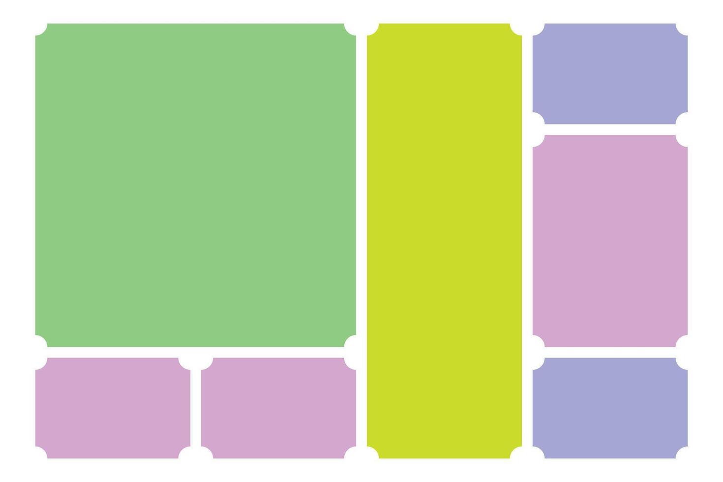 a square with four different colors vector