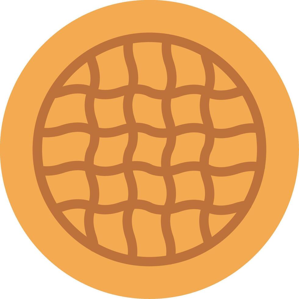 Peanut butter cookie Color Block Badge vector