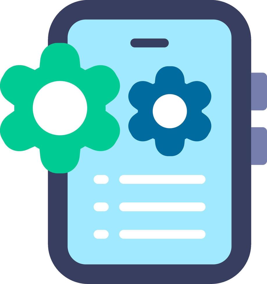 Mobile Optimization Interface Line Graphic vector