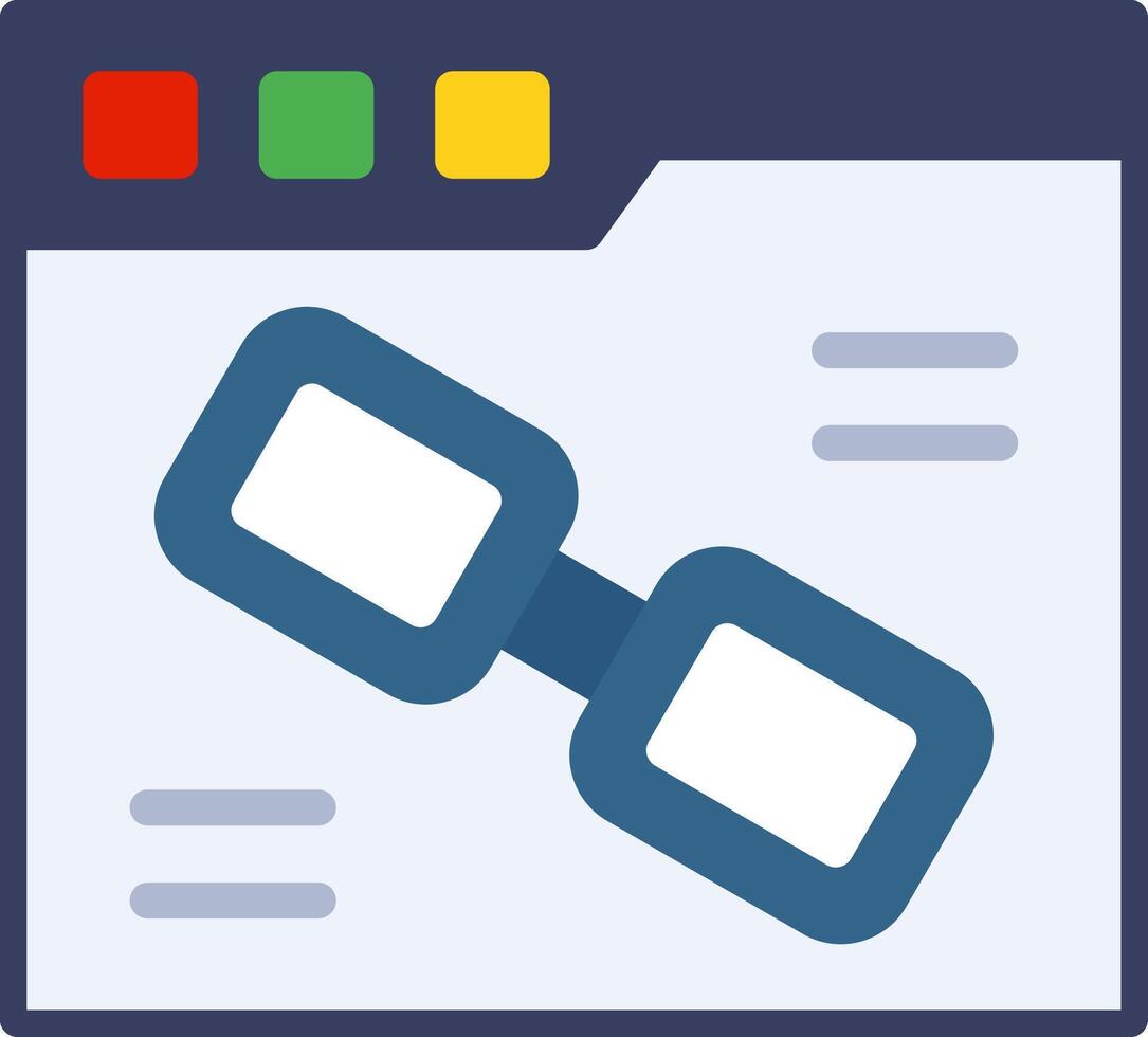 Link Interface Line Graphic vector