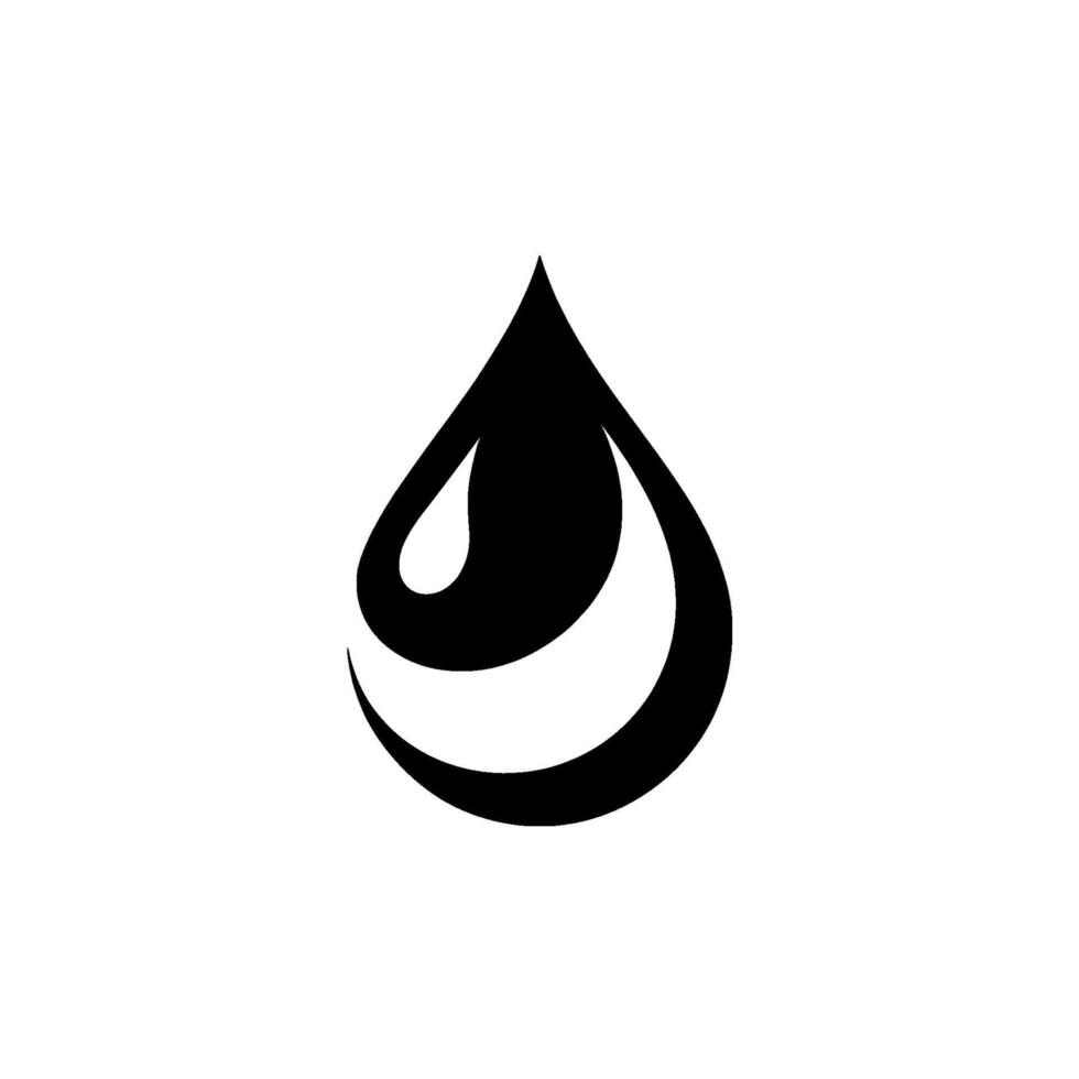 Abstract of a stylized water drop with internal curves creating a dynamic shadow effect vector