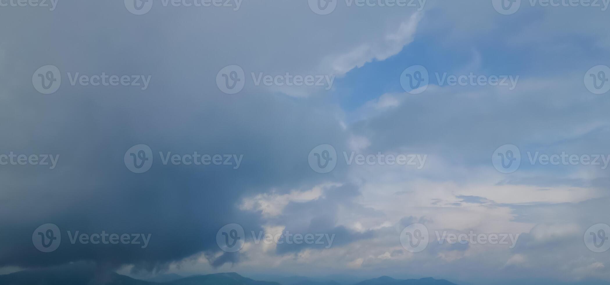 Light blue sky with scattered soft clouds creating a clean uplifting visual background photo