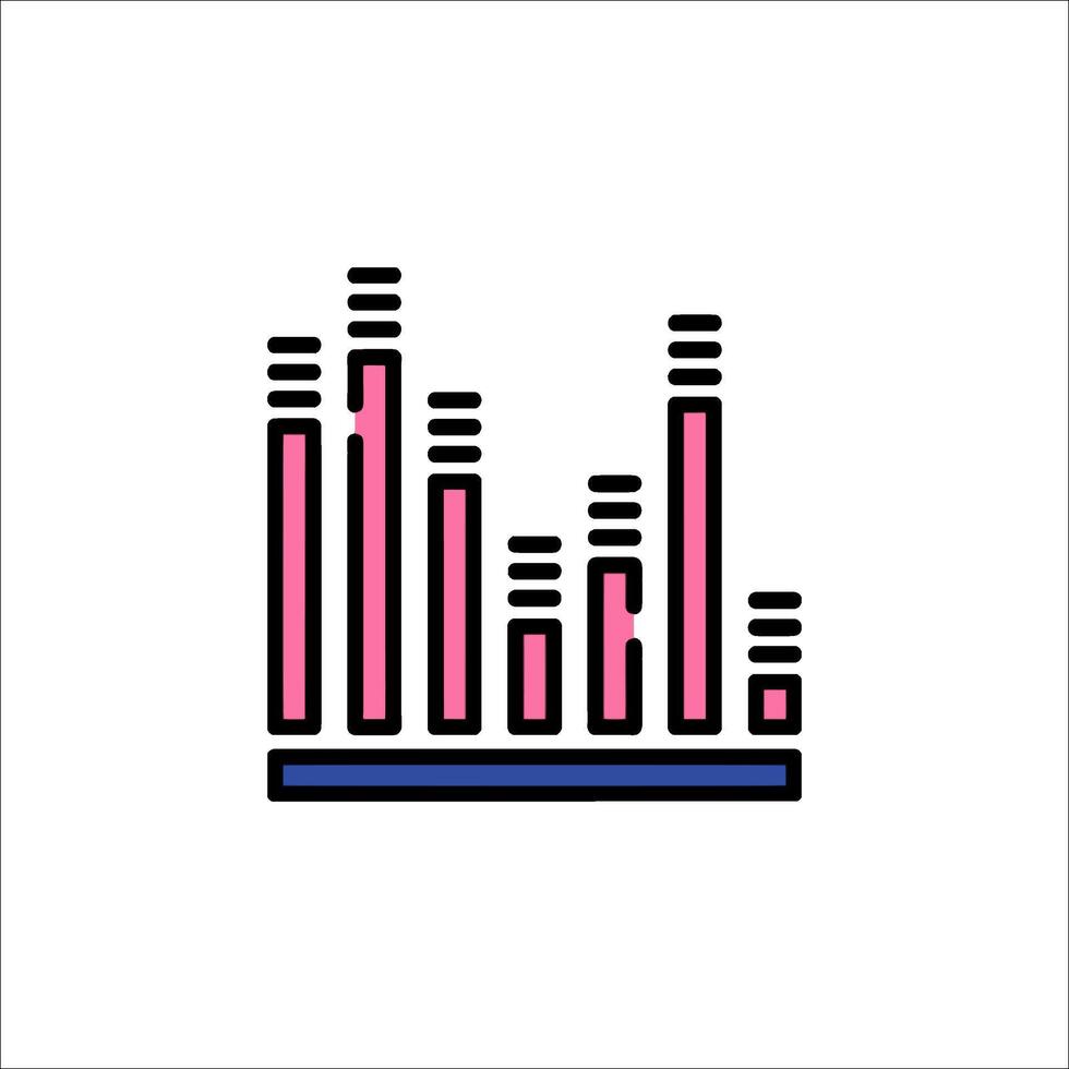 Equalizer Icon Pink Bar Graph Audio Visualization vector