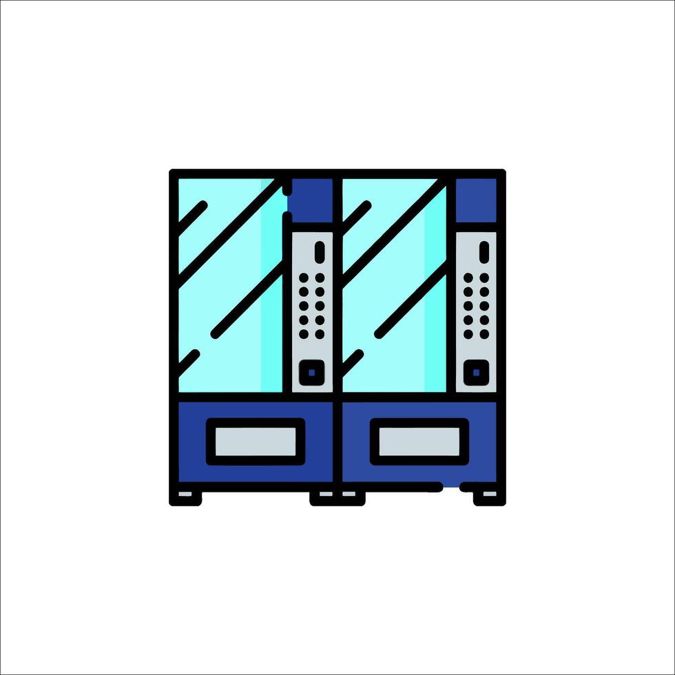 Vending Machine Icon Automated Retail Snack Dispenser, automation vector