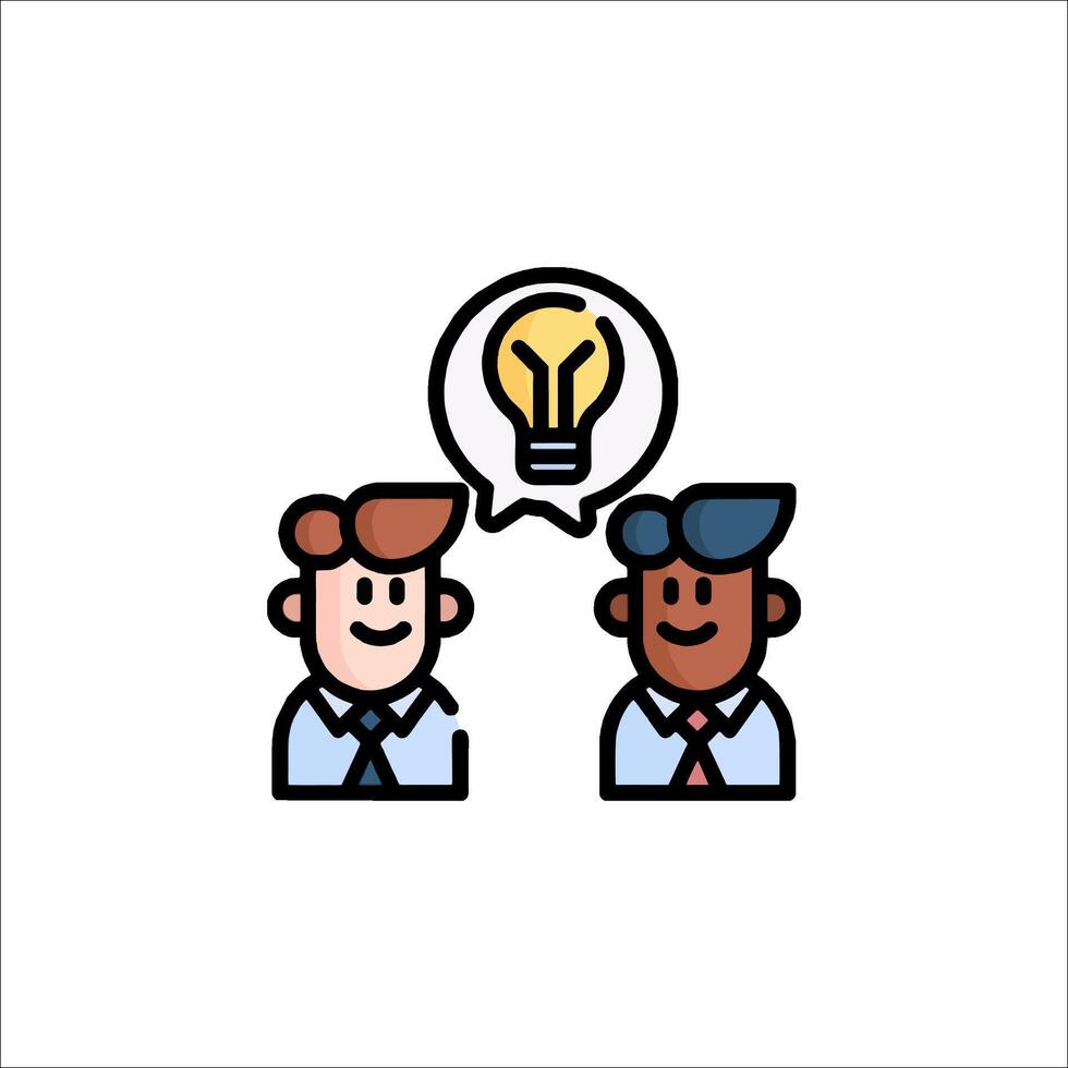 Brainstorming Idea Business Teamwork and Innovation Concept, problem-solving vector