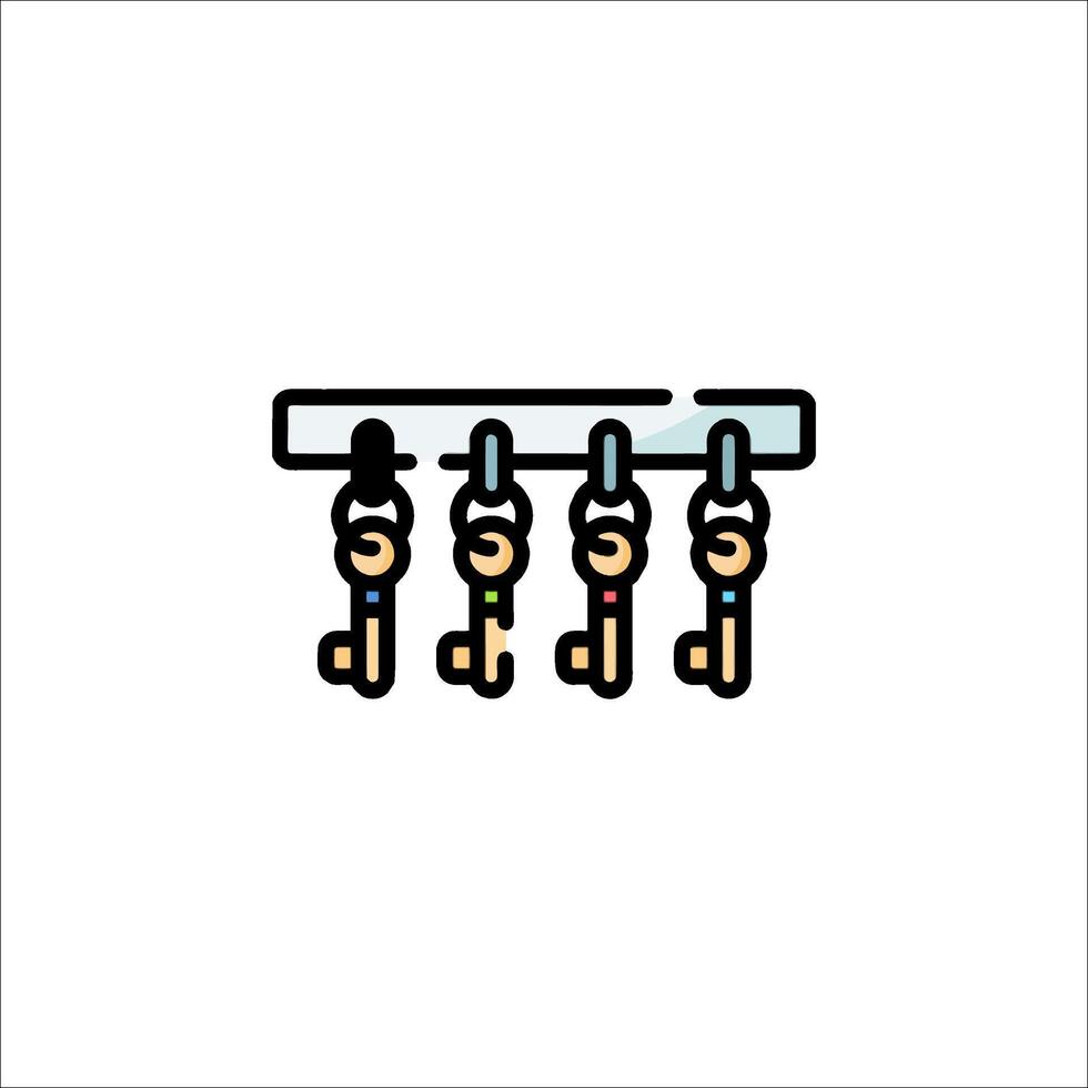 Keys Hanging Icon Key Rack Security Access Control vector