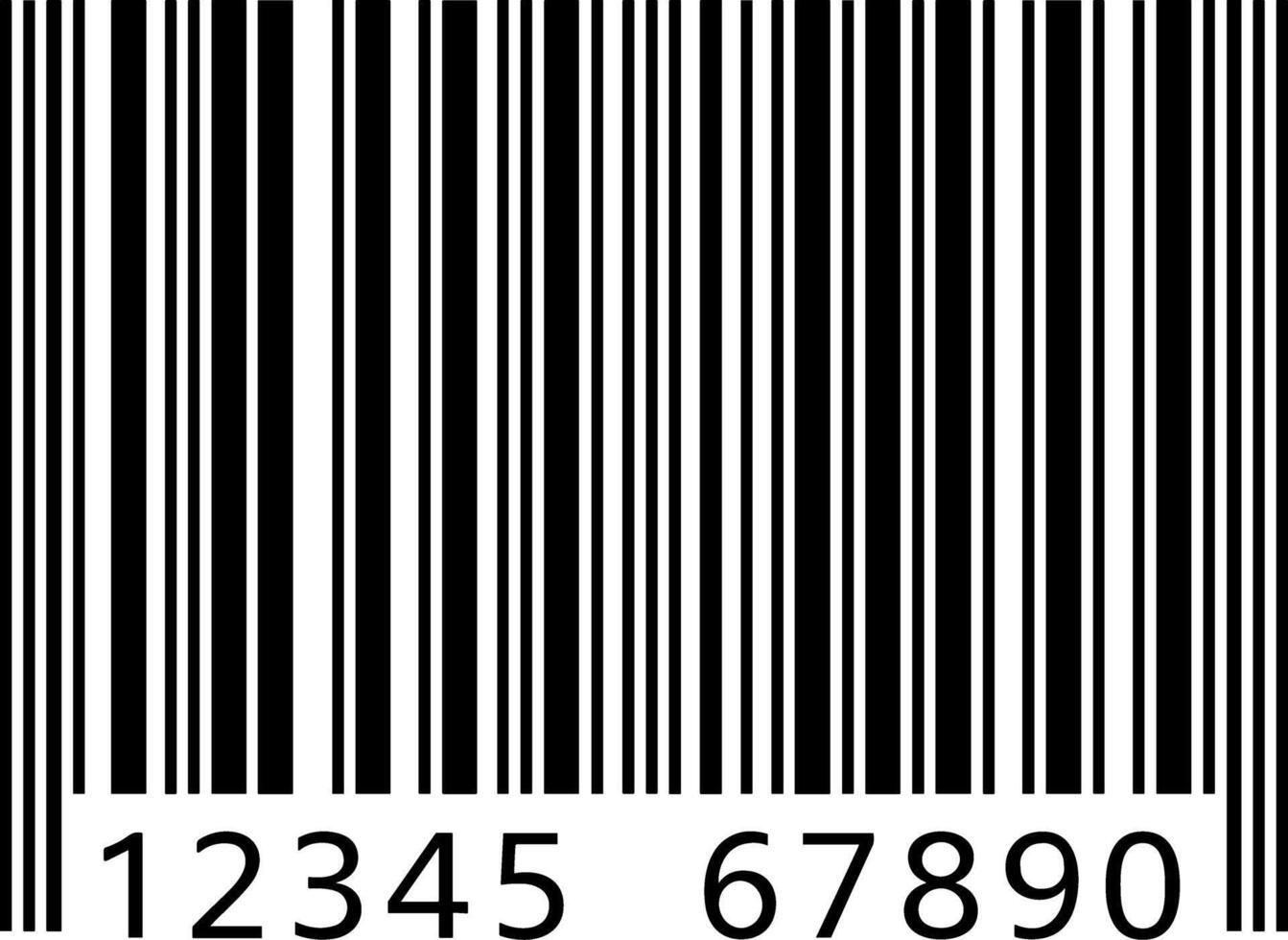 Clean Barcode Illustration with Numbers for Product Identification and Retail Use vector