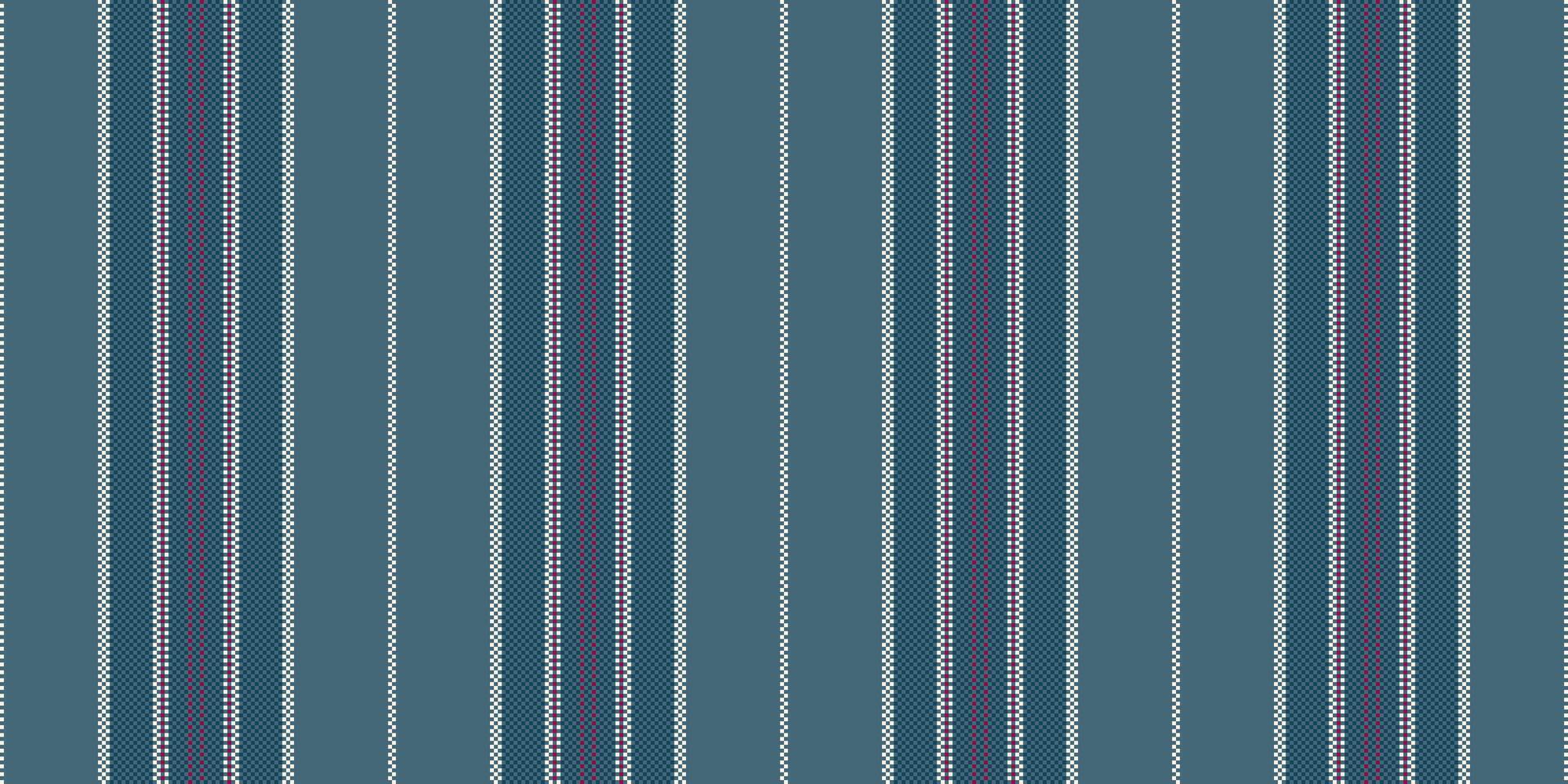 Textured striped fabric pattern. Vertical bands in teal, white, and red. Versatile background for fashion, textiles, paper, and design projects. Classic and timeless. vector