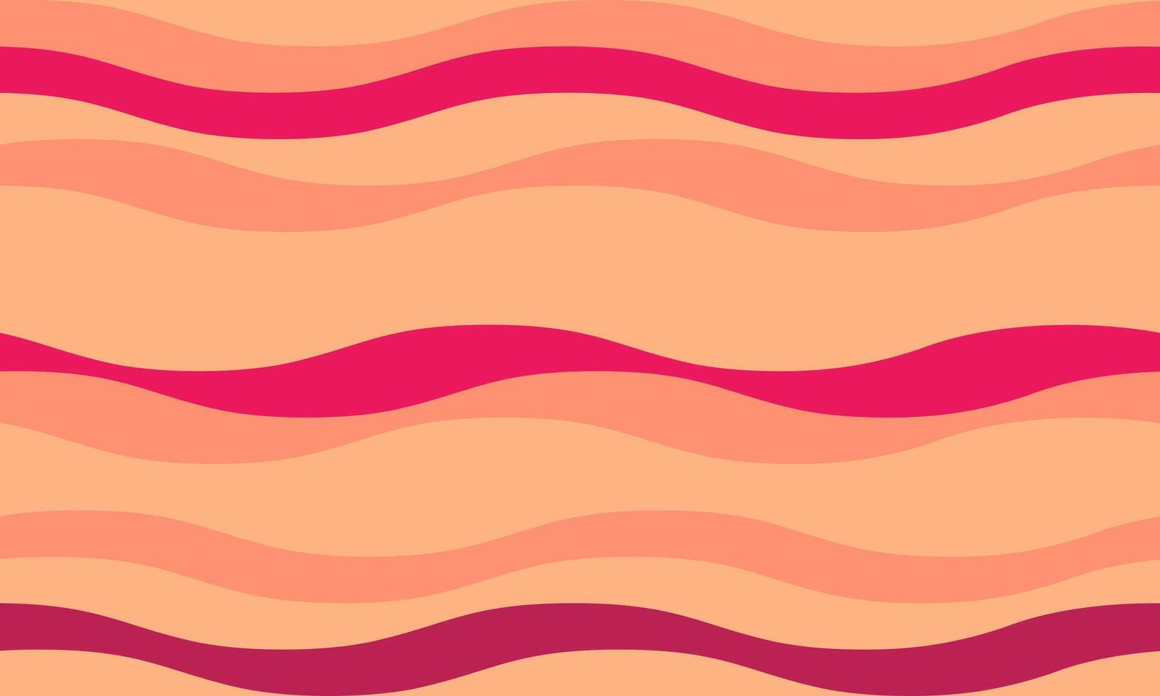 Vibrant wavy abstract background in peach and pink tones. Perfect for websites, social media, or print projects needing a cheerful, modern design. vector