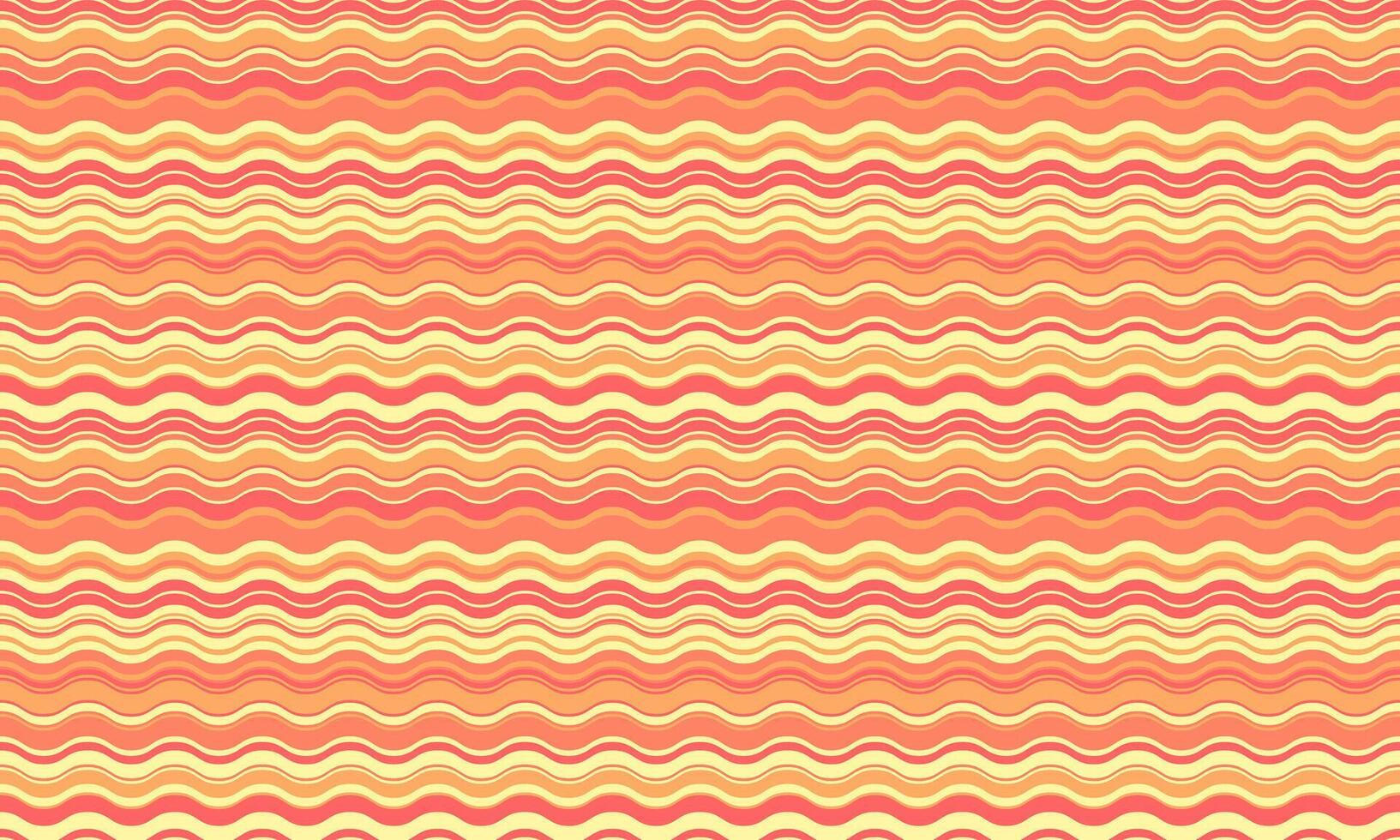 Abstract wavy stripes pattern in warm, sunset hues. Perfect for backgrounds, textiles, website design, and branding. Evokes feelings of warmth, summer, and energy. vector