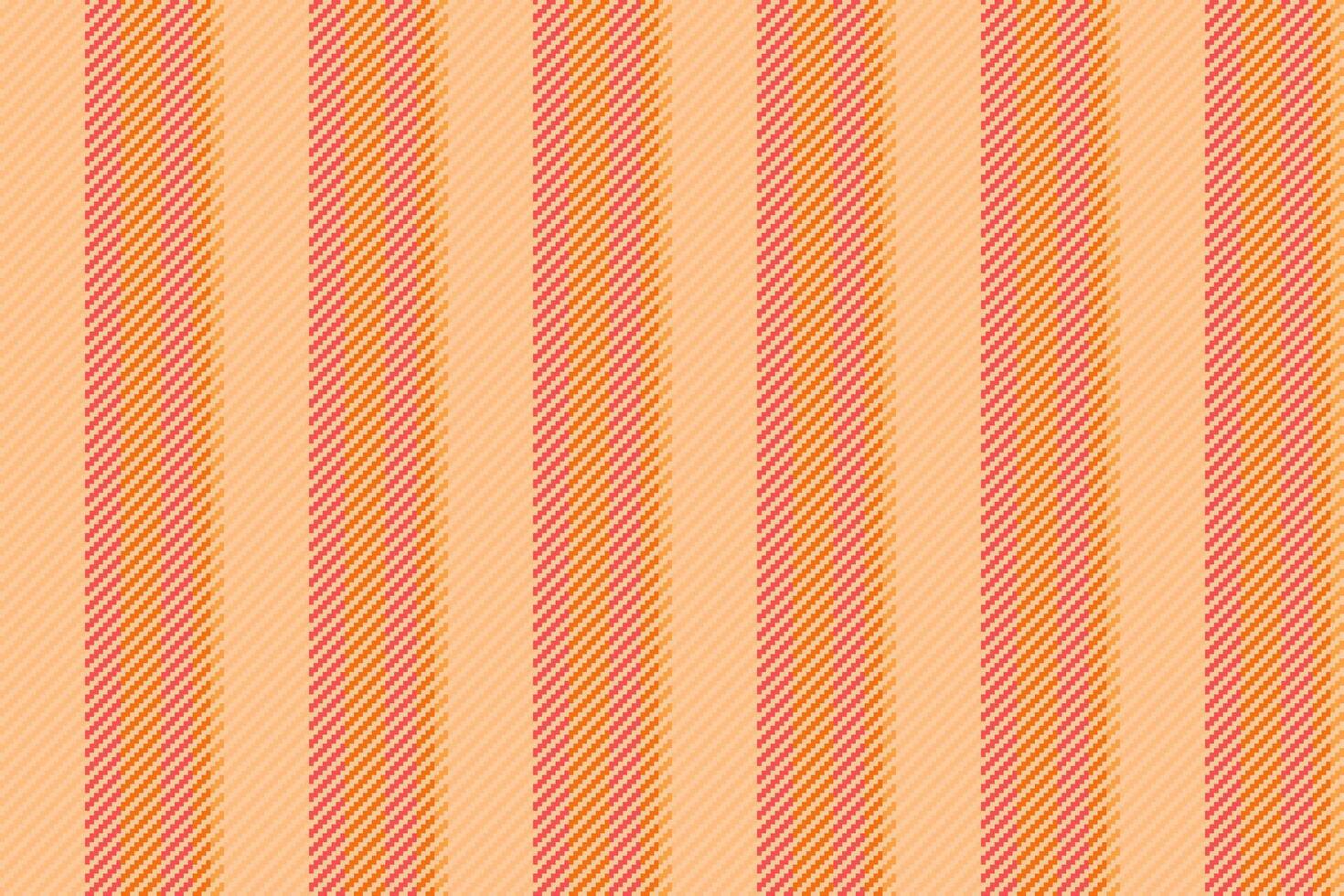 Srder fabric background stripe, age seamless textile pattern. Suit vertical lines texture in orange and red colors. vector