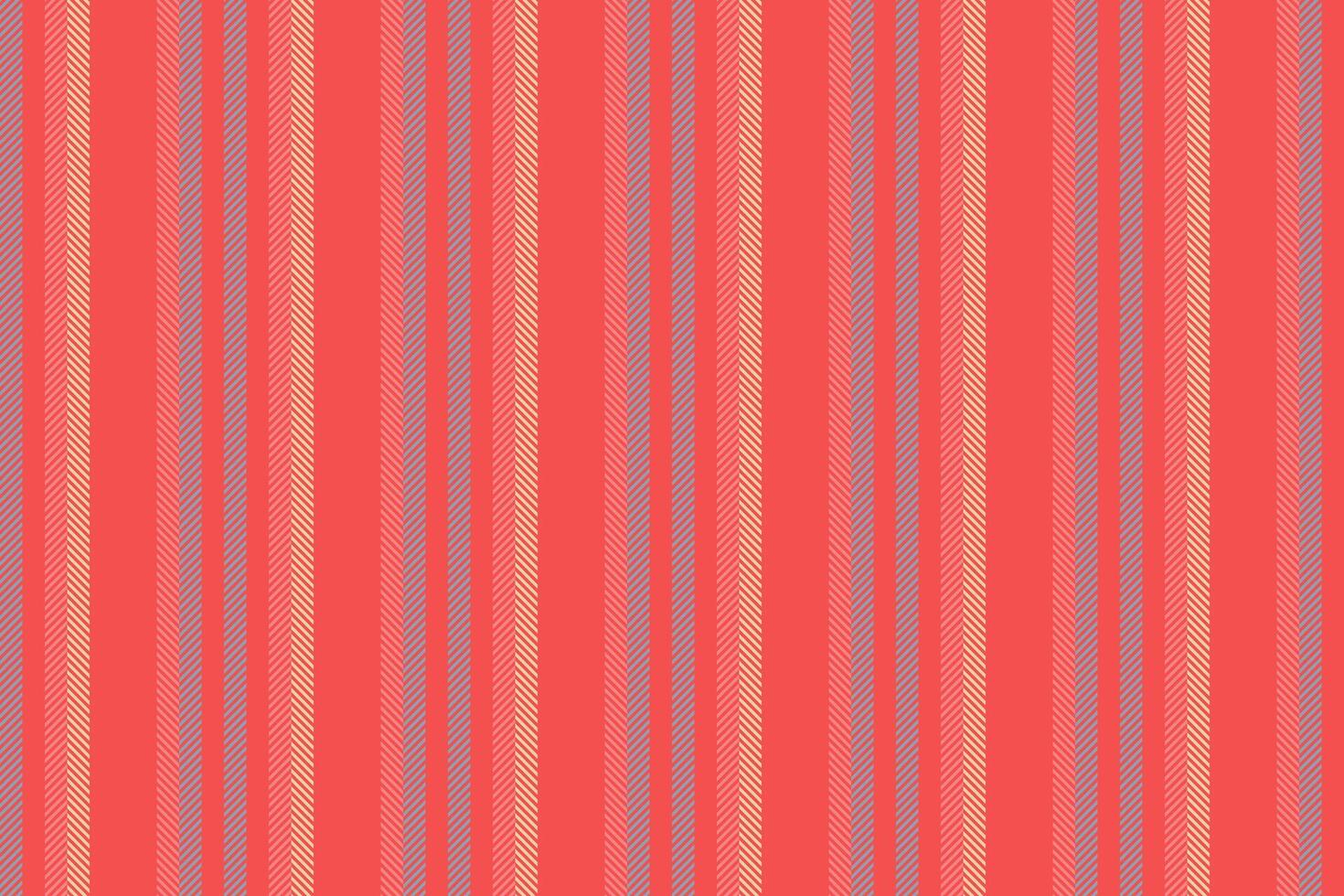 Villow lines stripe vertical, form background texture seamless. Rasic fabric textile pattern in red and light coral colors. vector