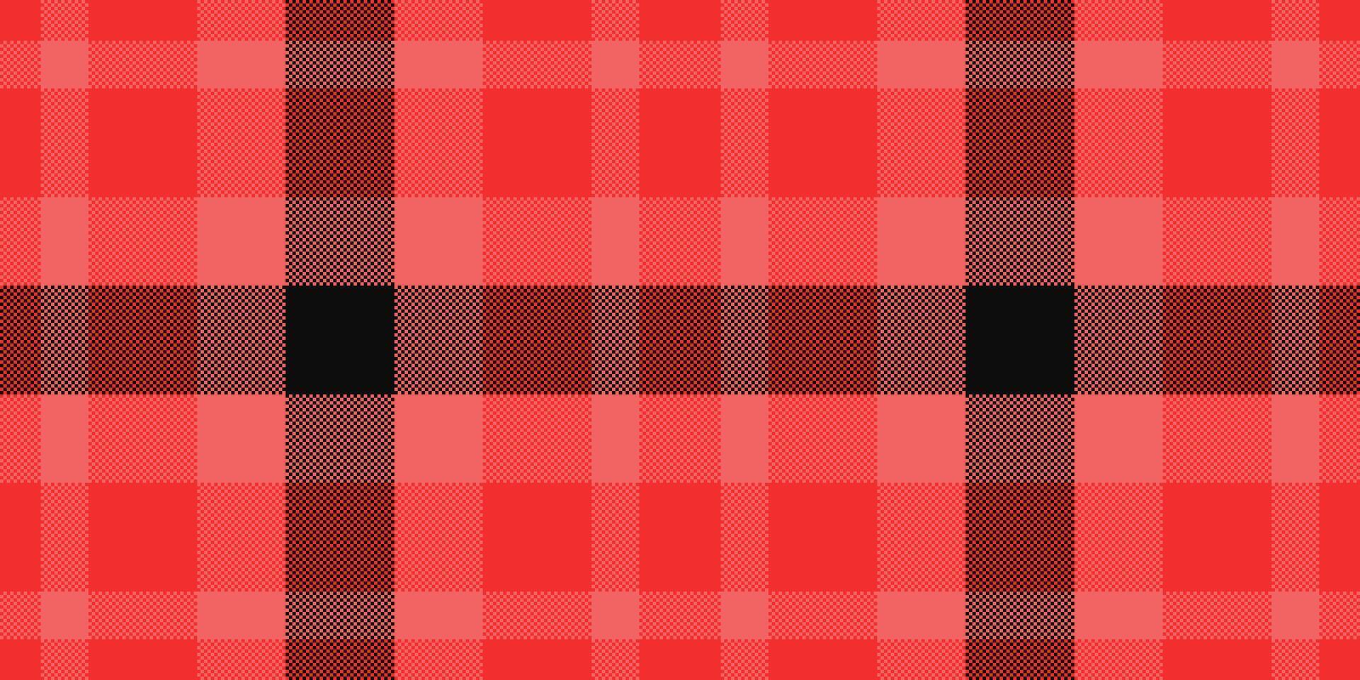 Vibrant red plaid pattern. Classic tartan design with intersecting lines, suitable for backgrounds, textiles, or festivethemed projects. Versatile, timeless, and bold. vector