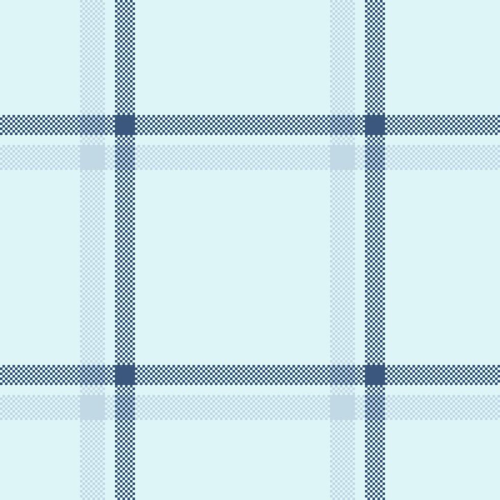 Soft, pixelated blue plaid pattern. Calming aesthetic. Great for backgrounds, textiles, or web design. Versatile, simple, and visually appealing. vector