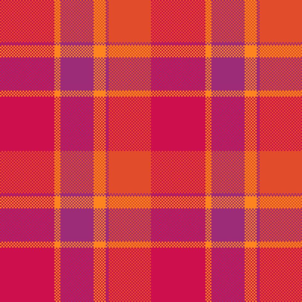 Vibrant pixelated plaid pattern with retro charm. A versatile background for textiles, web design, or vintageinspired projects. Bold, eyecatching design. vector
