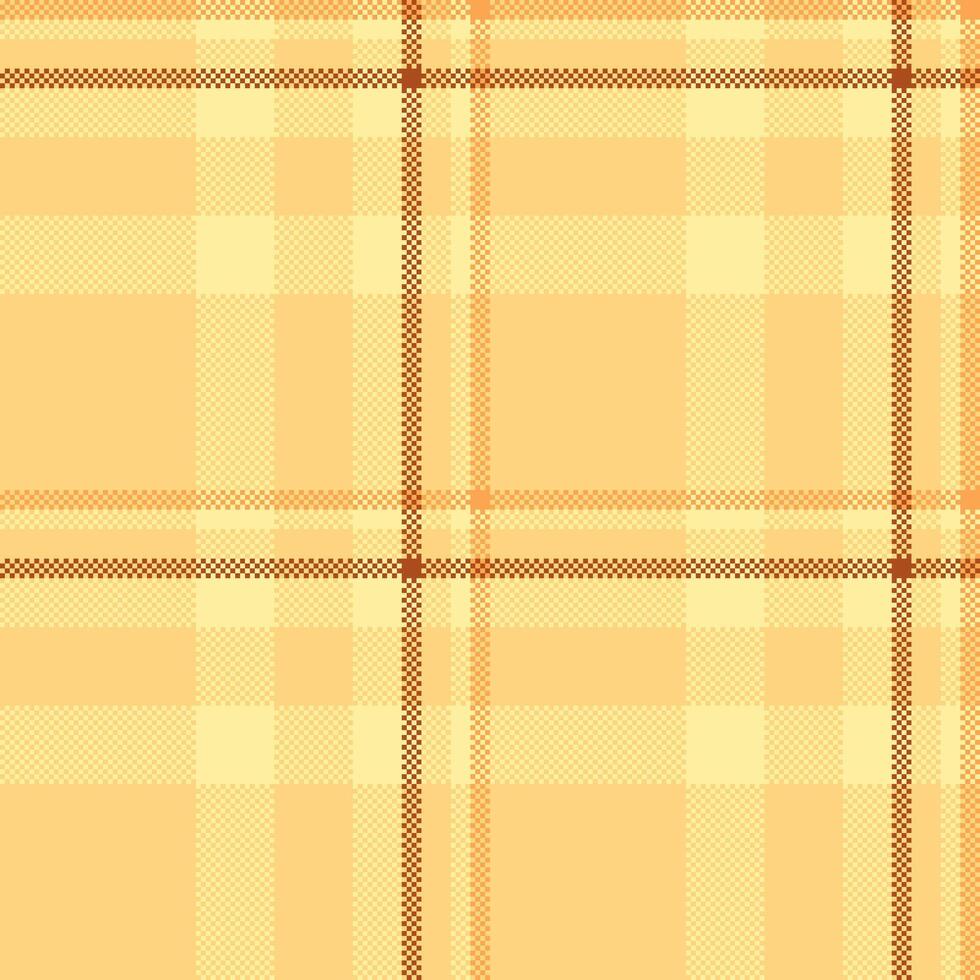 Warm pixel plaid pattern, classic yet modern. Ideal for backgrounds, textiles, or nostalgic designs. Adds cozy texture to any project. Versatile timeless. vector