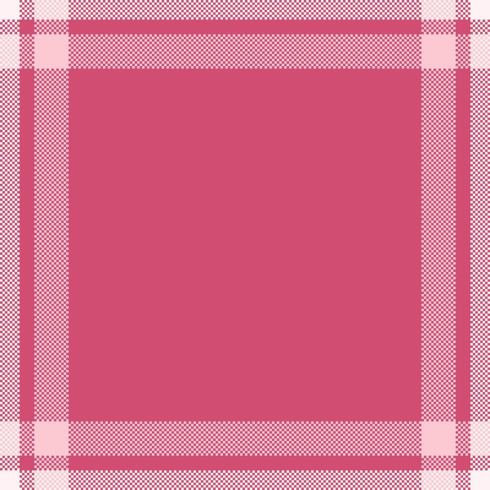 Abstract pink pixel art frame. Textured border design with checkered pattern. Use for backgrounds, overlays, or creative projects needing a retro touch. vector