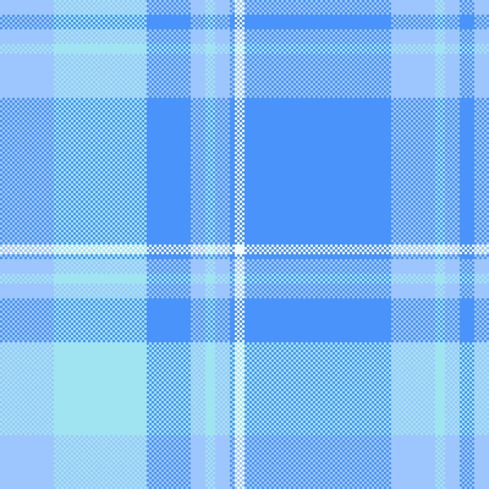 A pixelated plaid pattern in shades of blue. Abstract and modern design. Ideal for backdrops, textile prints, or creative projects. Versatile, eyecatching, and trendy. vector
