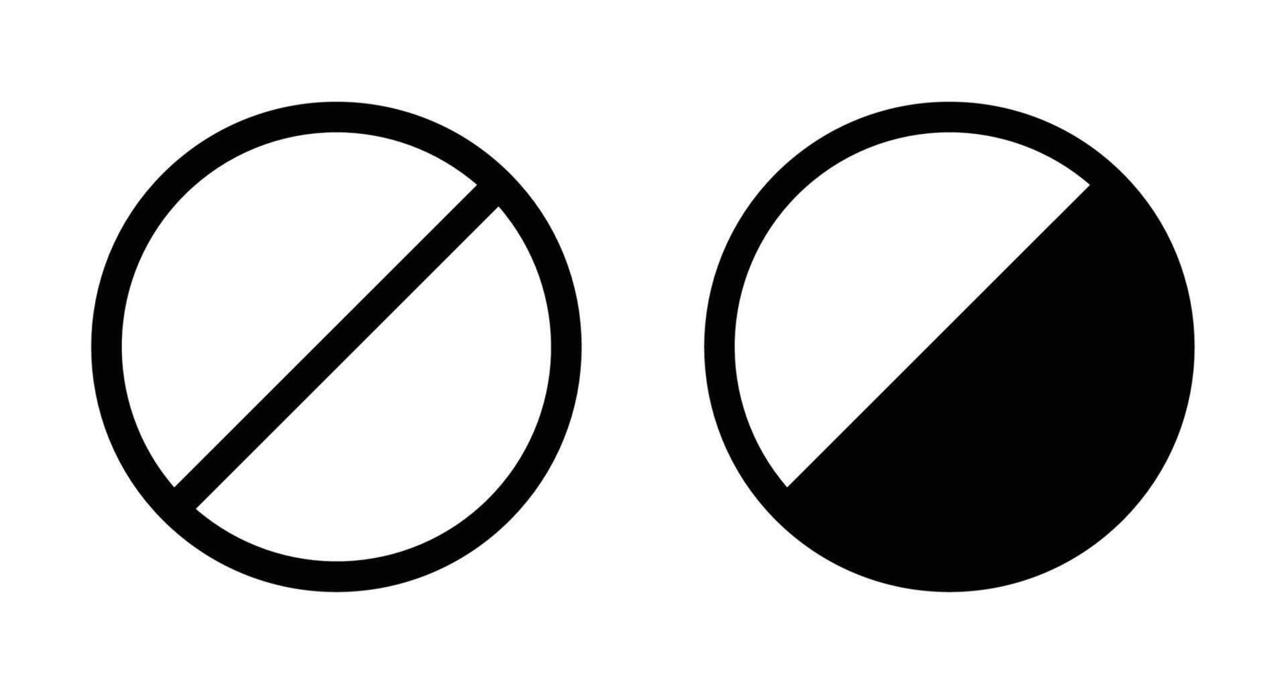 Conceptual Representation of Binary Choices Using Simple Circular Icons vector