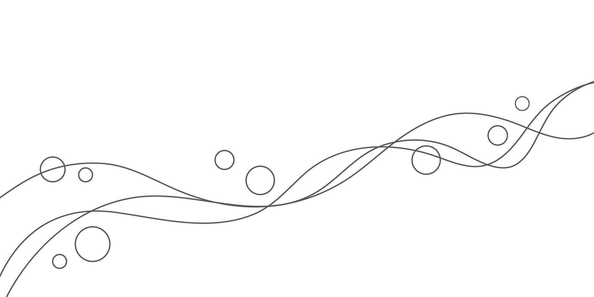 Abstract wave on white background. Wave drawing of lines. vector