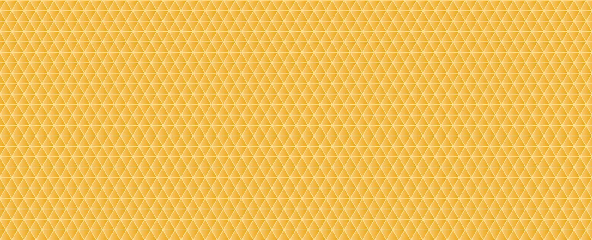 Seamless Yellow Triangle Geometric Pattern Background, Subtle 3D Grid For Packaging, Branding, Kids, And Summer Design. Warm Honeycomb Texture Backdrop Template. Illustration. vector