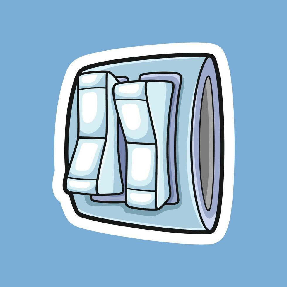 double light switch with outline in isolated background vector