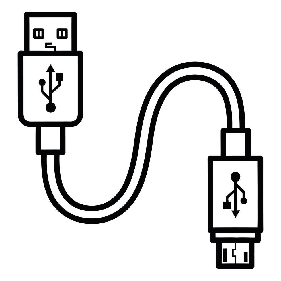 Classic USB Connector Seamless Data Transfer and Device Charging Solutions for Modern Tech, a Simple Icon for All Your Connectivity Needs vector
