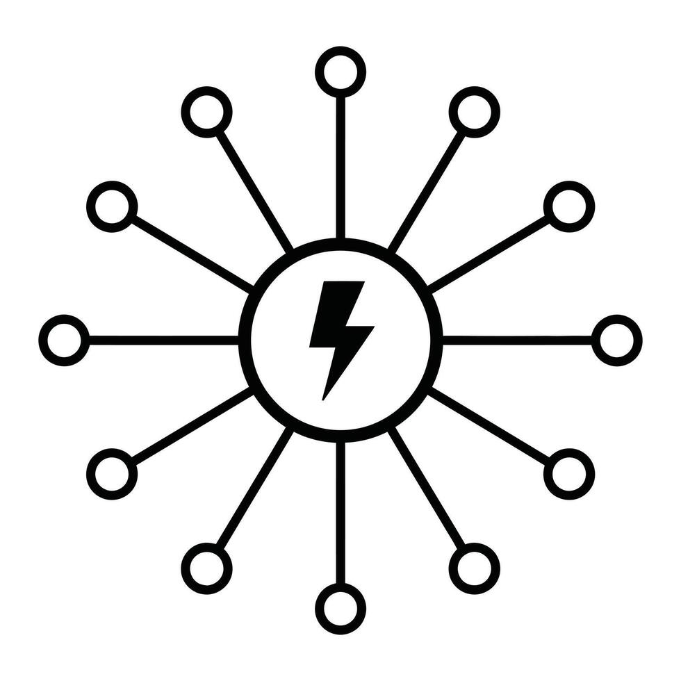 Power up your designs with this dynamic energy bolt icon, perfect for technology, innovation, or electricity related concepts and branding materials vector