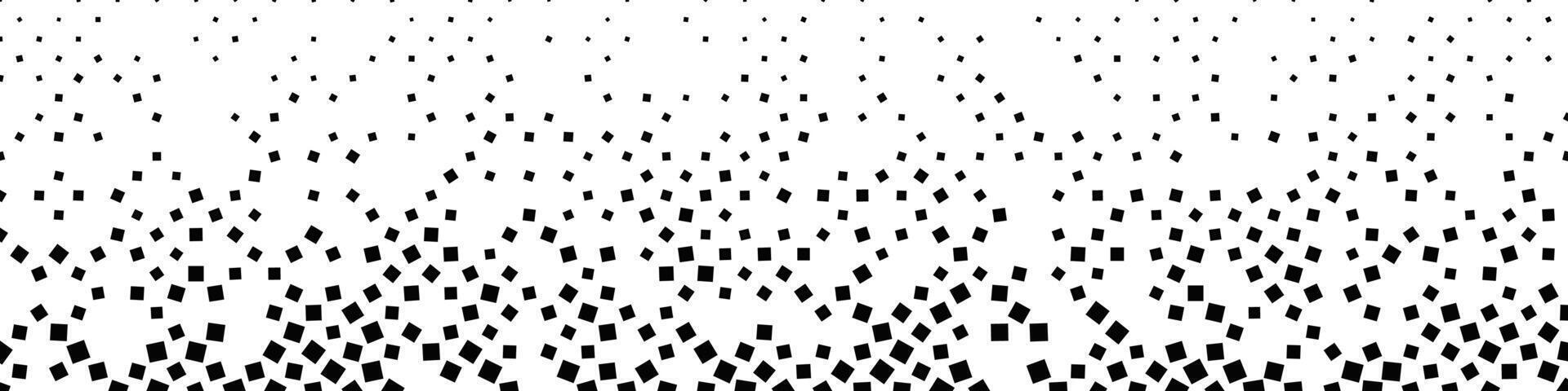 Repeating diagonal square pattern header background - monochrome abstract illustration vector