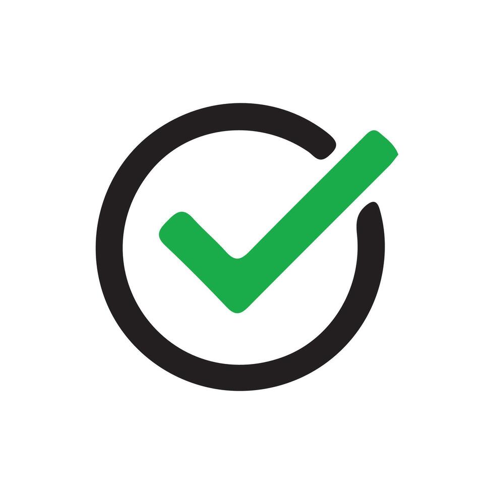 checkmark icon. Success Mark in Box vector