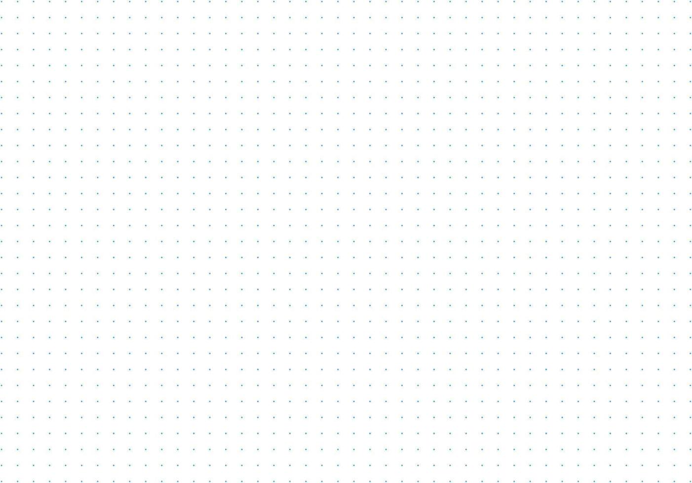 Dotted squared grid graph paper for notebooks. Dotted wide background. Blue dot texture pattern for bullet journal. Printable backdrop sheet. Educational worksheet. vector