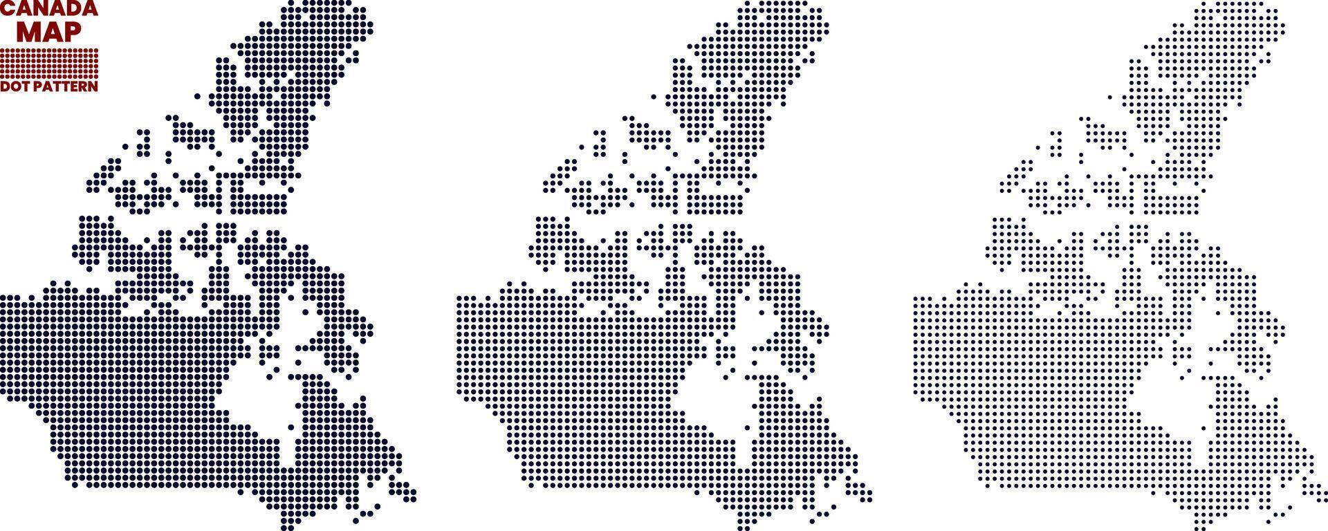 Canadian dotted pattern map with different vector