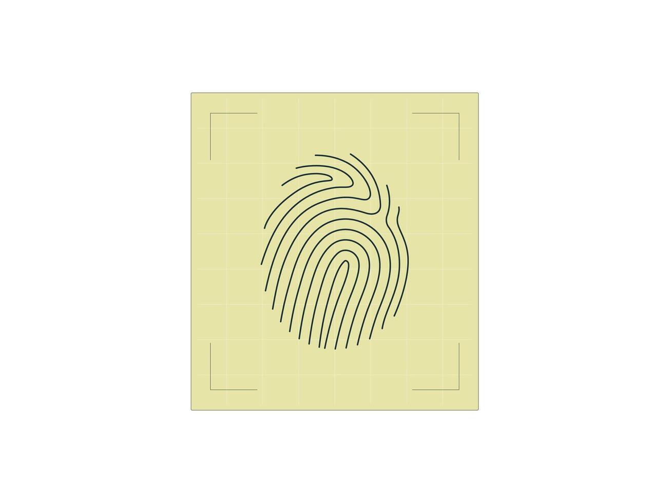 Fingerprint illustration design for digital security identification, biometric thumb symbol for authentication, cyber technology and privacy access control concept artwork vector