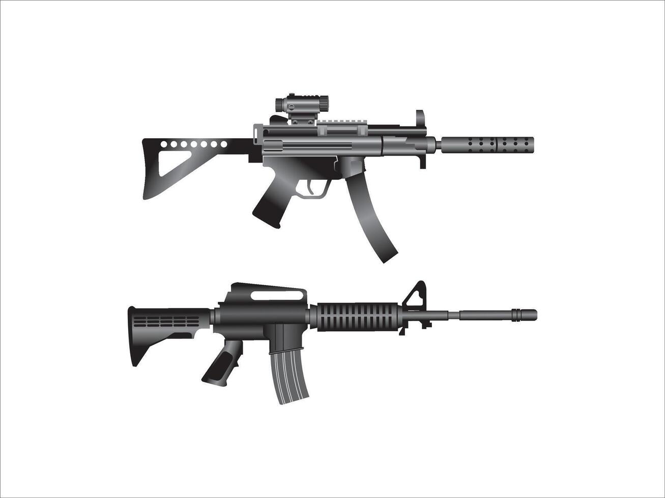 weapon and army symbol. isolated image for military concepts, infographics and web design vector