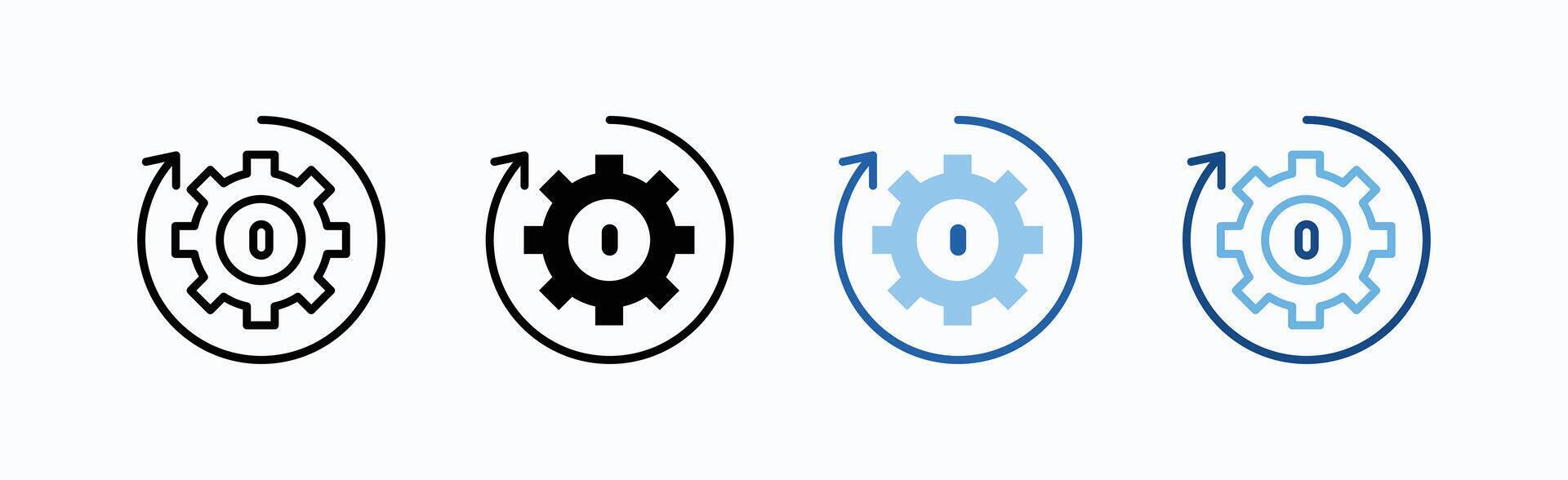 Reboot Icon Sheet Multiple Style vector