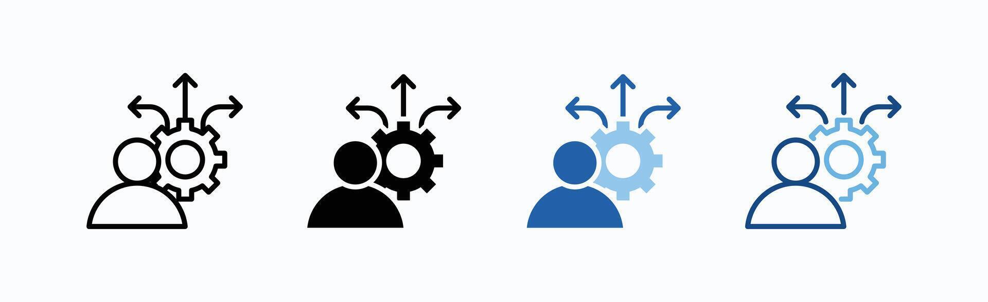 Decision Making Icon Sheet Multiple Style vector