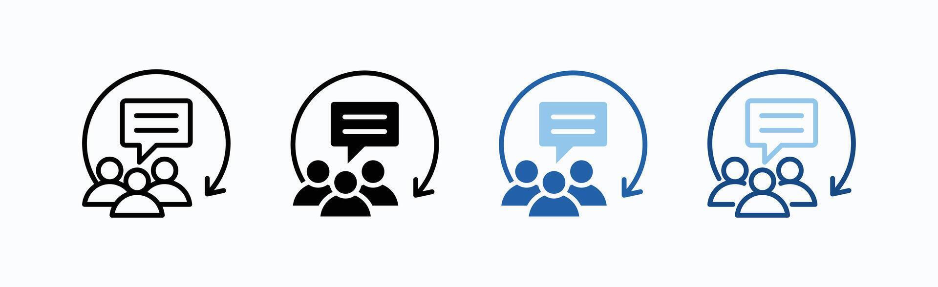 Forum Icon Sheet Multiple Style vector