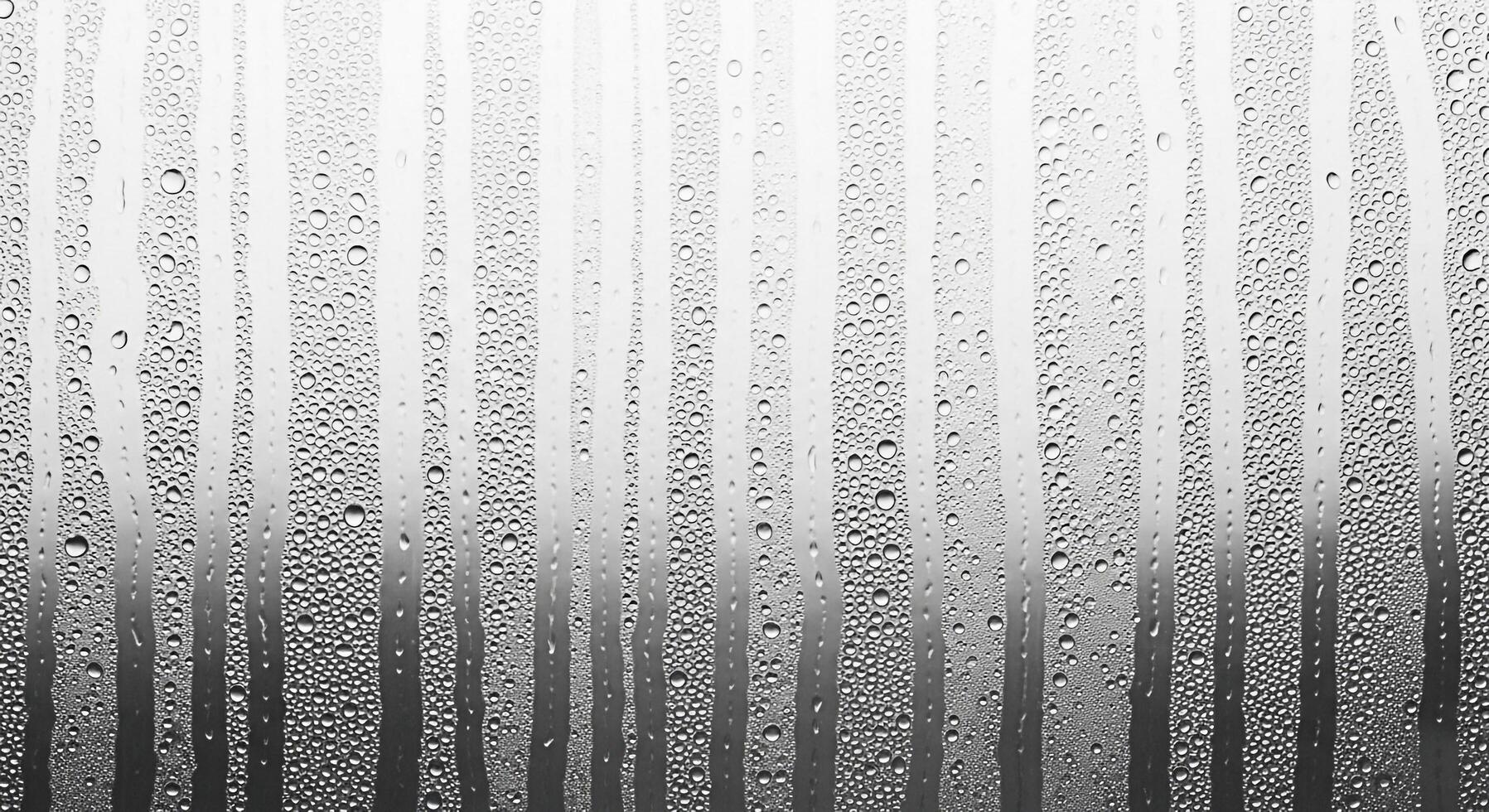 Condensation droplets clinging to a window pane in a steamy bathroom creating a textured abstract pattern with a cool calming and slightly melancholic mood perfect for backgrounds and artistic composi photo