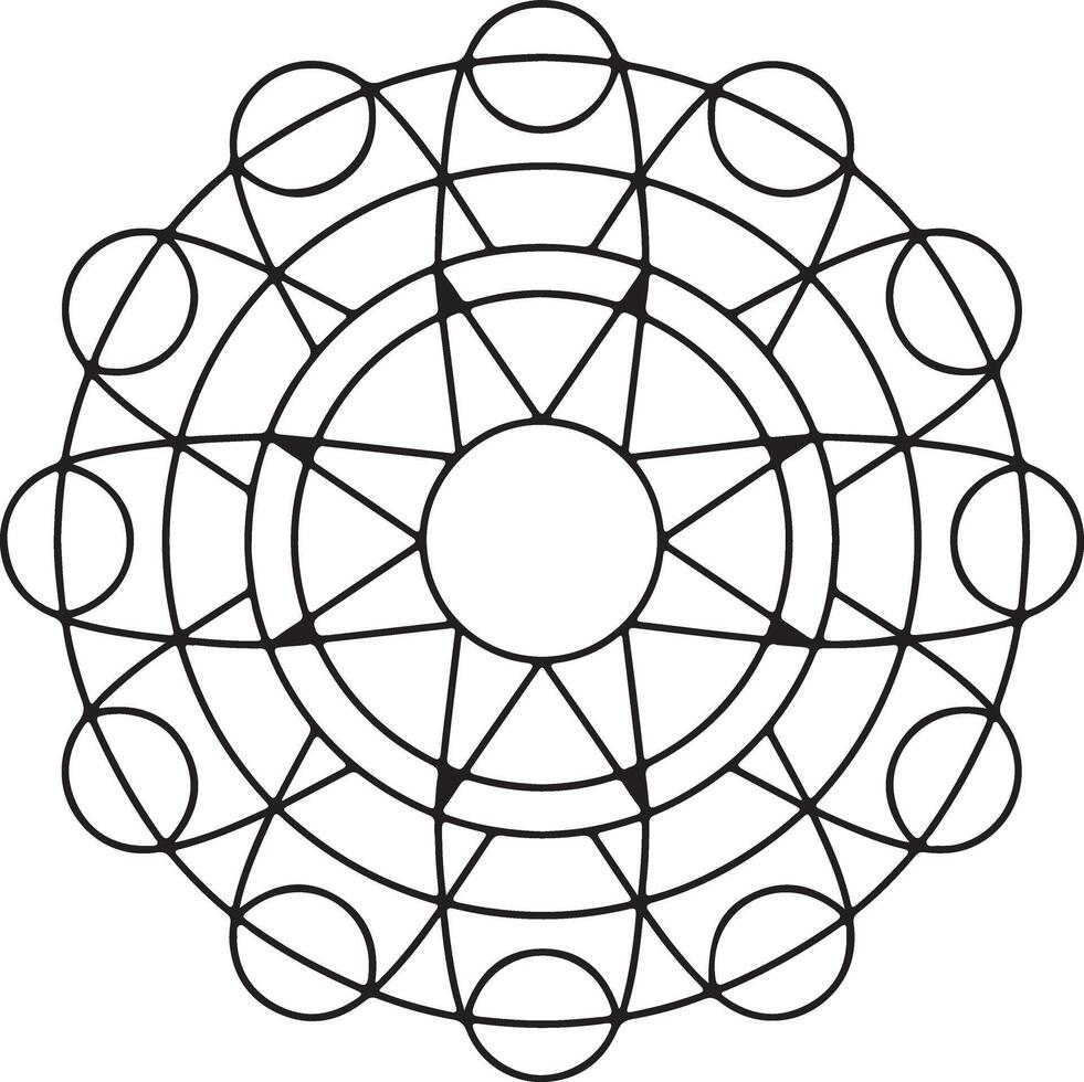 Abstract geometric atomic pattern design vector