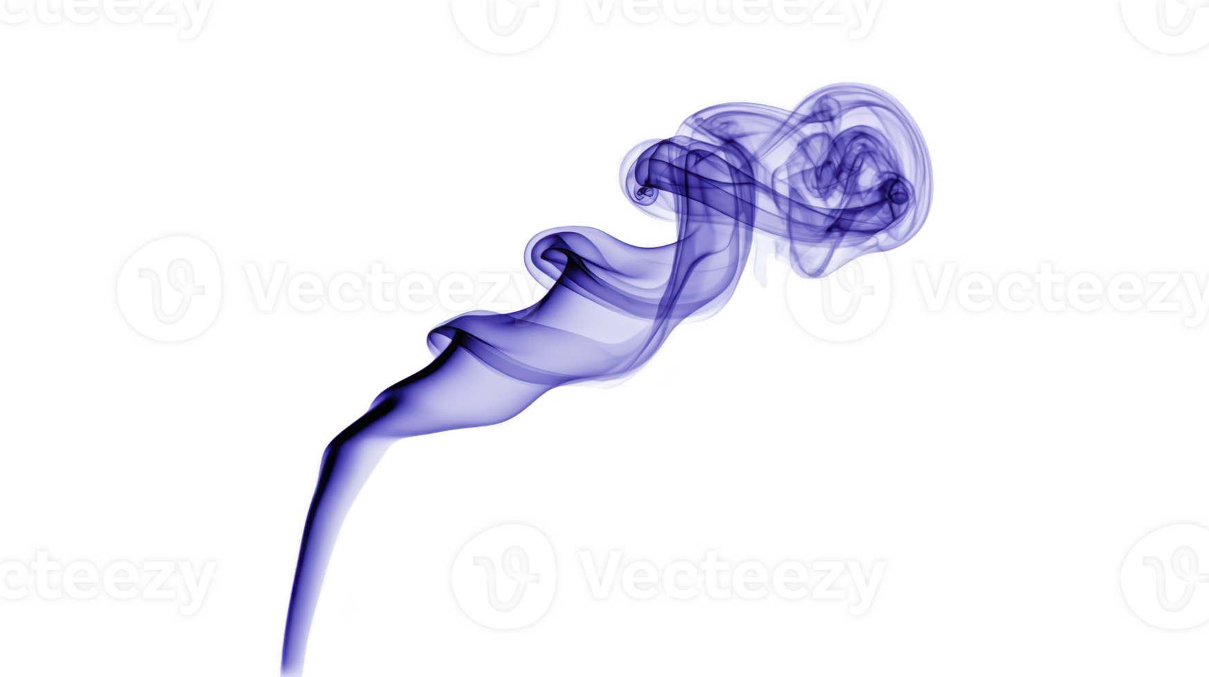 Blue smoke swirl, abstract vapor pattern, isolated on transparency background, elegant flowing movement, soft texture, artistic design, tranquil and mysterious atmosphere png