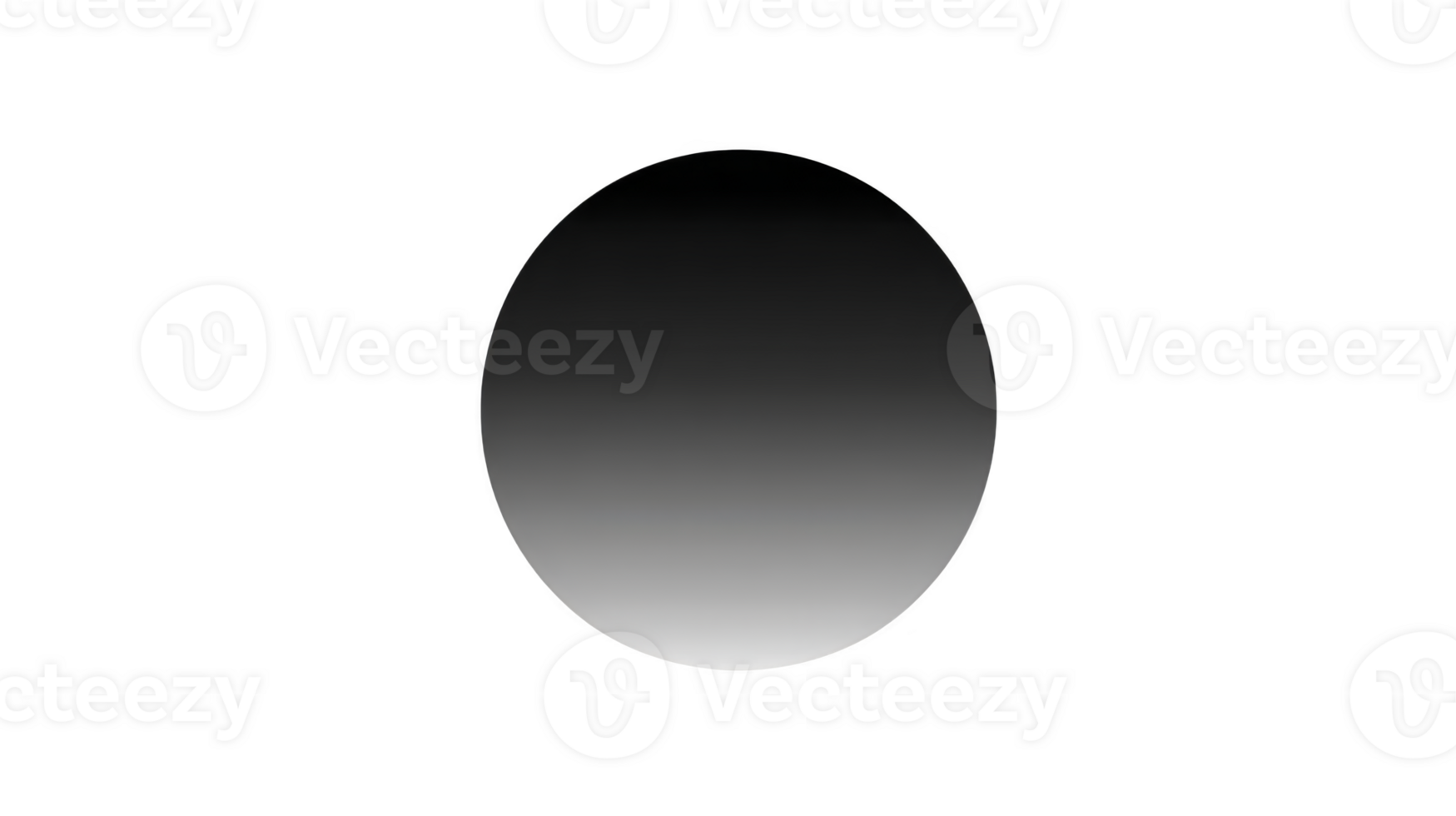 Preto para branco gradiente círculo, suave transição, mínimo projeto, moderno abstrato arte, simples geométrico forma, isolado em transparente fundo, calma e neutro humor png
