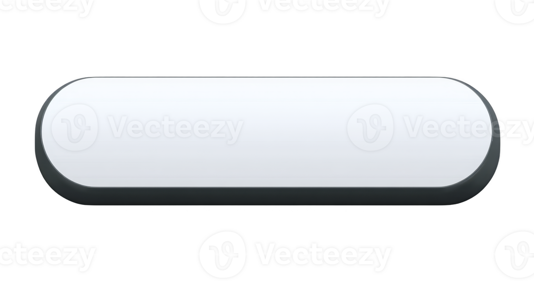 Weiß gerundet Rechteck Taste, glänzend Oberfläche, modern minimal Stil, isoliert auf transparent Hintergrund, geeignet zum Netz Schnittstelle, App Design, oder Benutzer Schnittstelle Element png