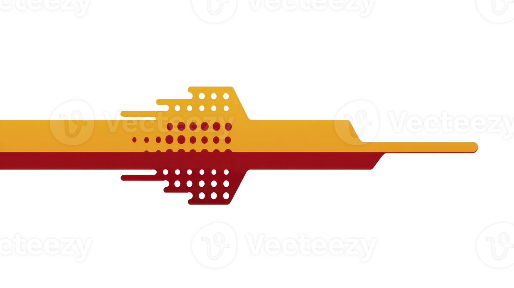 Yellow and red abstract geometric border with modern halftone dot pattern, dynamic horizontal line, and futuristic style, perfect for banners, headers, or digital backgrounds png