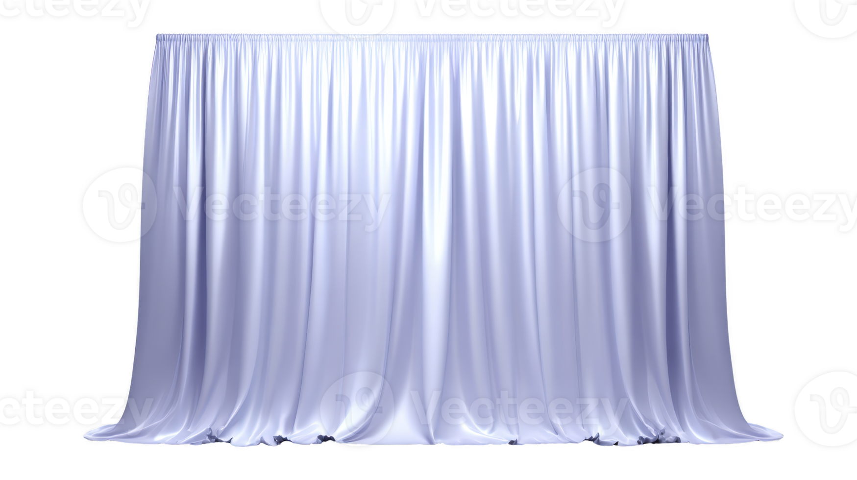White curtain backdrop, elegant soft fabric drape with smooth folds, isolated on transparency background, perfect for stage, event, or photo shoot, creating calm and sophisticated atmosphere png