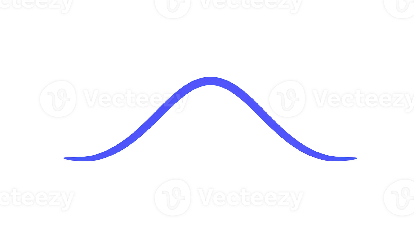 Smooth blue bell curve transparency background simple minimalistic style mathematical graph normal distribution elegant and clean science and education concept calm and balanced visual png
